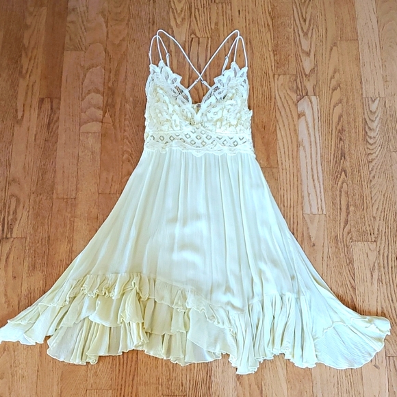 Free People Adella Slip dress Yellow sundress - Picture 1 of 14